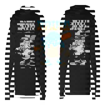 Bruh Ice Cream Baseball Drip Boys Bruh Meme For Son Grandson Long Sleeve T-Shirt - Monsterry