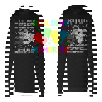 Building Memories Brick Block Matching Family Master Builder Long Sleeve T-Shirt - Thegiftio UK