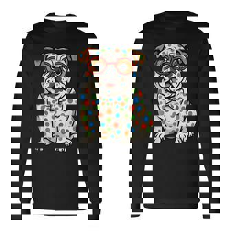 Bulldog Dot Day Con Lunares Coloridos Para Niños Camiseta de manga larga - Regaloses