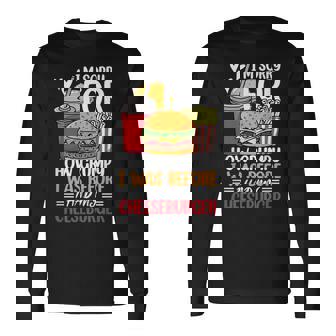 Burger メンズ レディース チーズバーガー ファーストフード バーガー愛好家 長袖Tシャツ - Kawaiitshirt