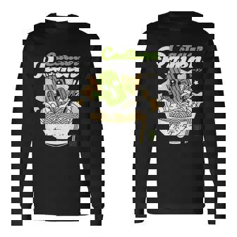 Cactuar Ramen Aesthetic Small Black Long Sleeve T-Shirt - Thegiftio