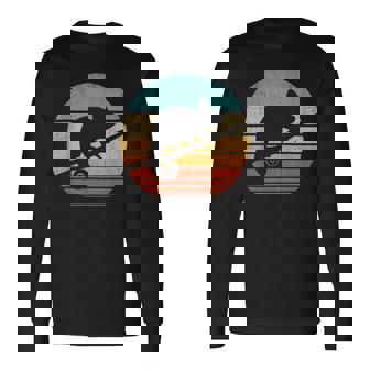 Campaleón Retrointage 60S 70Sunset Lagarto Reptil Animal Camiseta de manga larga - Regaloses