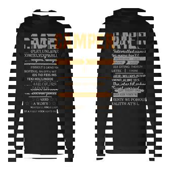 Camper Completely Unexplainable Notices Everything But Won’T Say It Name Long Sleeve T-Shirt | Seseable FR