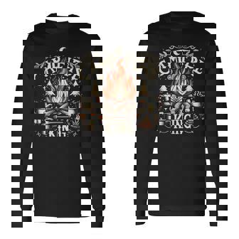 Campfire King おもしろキャンプギフト 焚き火 長袖Tシャツ - Kawaiitshirt