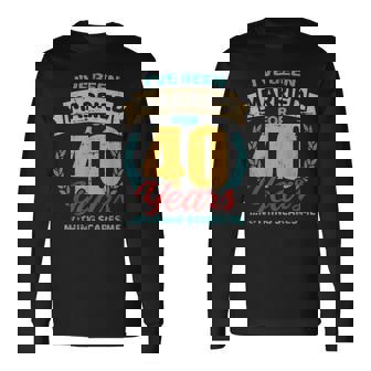 Casado Por 40 Años 40 Aniversario De Bodas Camiseta de manga larga - Regaloses