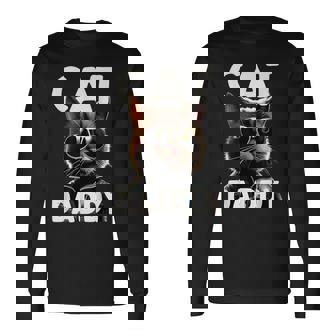 Cat Daddy 猫のお父さん 猫のお父さん お父さん ハウス 猫のお父さん 父の日 猫 長袖Tシャツ - Kawaiitshirt