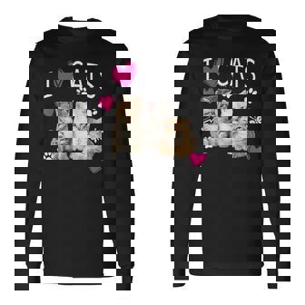 Cat Lover I Love Kittens Camiseta de manga larga - Regaloses