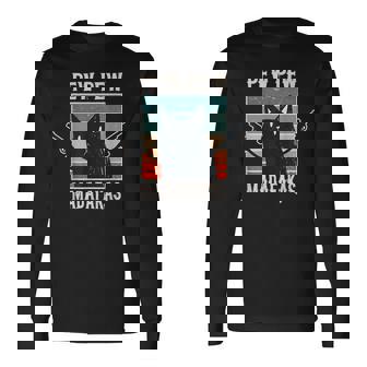 Cat Pew Pew Madafakas Retrointage Langarmshirts - Geschenkecke