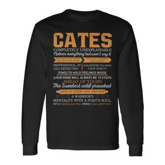 Cates Completely Unexplainable Notices Everything But Won’T Say It Name Long Sleeve T-Shirt | Seseable UK