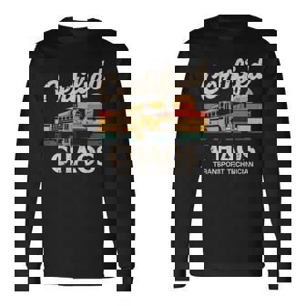 Certified Chaos Transport Technician School Bus Driver Long Sleeve T-Shirt - Monsterry