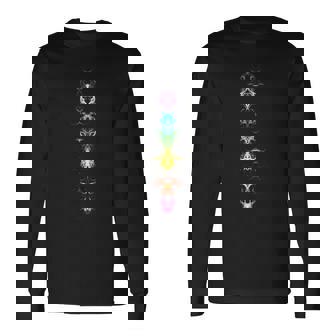 Chakra Regenbogen Yoga Meditationymbolpirituell Fraktal Langarmshirts - Geschenkecke