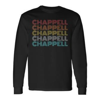 Chappell Retro Vintage Black Crew Neck -Adults Short Sleeve Small Long Sleeve T-Shirt - Thegiftio UK