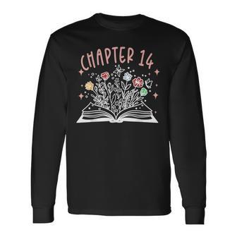 Chapter 14Th Birthday Bookworm 14 Years Old For Book Loves Long Sleeve T-Shirt - Thegiftio UK