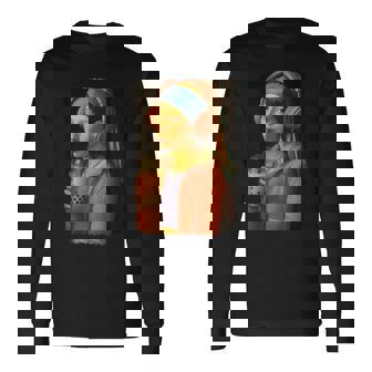 Chica De Pintura Clásica Con Té De Burbujas Y Leche Amante Del Té Camiseta de manga larga - Regaloses