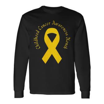 Childhood Cancer Support Family Childhood Cancer Awareness Long Sleeve T-Shirt - Thegiftio