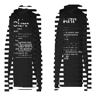 Chizuru 名前の定義 面白い辞書 長袖Tシャツ - Kawaiitshirt