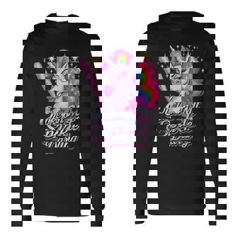 Choke On My Radiance 面白いユニコーンレインボーアティチュード 長袖Tシャツ - Kawaiitshirt