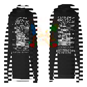 Christmas In July Palm Tree Beach Summer Hawaii Santa Mens Long Sleeve T-Shirt - Monsterry