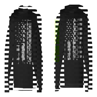 Ciberseguridad Bandera De EeUu Ingeniero Informático Programador Hacker Camiseta de manga larga - Regaloses