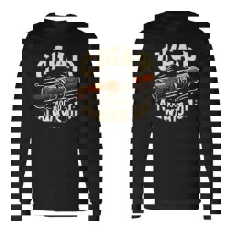 Cigar Mood Always On Cigar ファニーグラフィックtシャツ 長袖Tシャツ - Kawaiitshirt