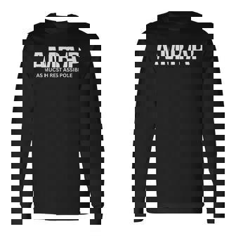 Cita Divertida Amrap Con Texto En Inglés As Much Rest As Possible Camiseta de manga larga - Regaloses