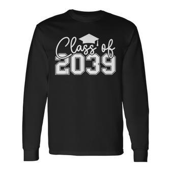 Class Of 2039 Grow With Me Preschool 2039 Graduation Long Sleeve T-Shirt - Thegiftio UK