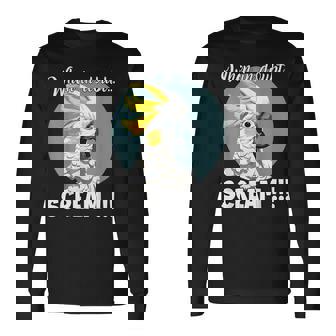 Cockatoo Meme T、面白い叫び声を上げているキバタン 長袖Tシャツ - Kawaiitshirt