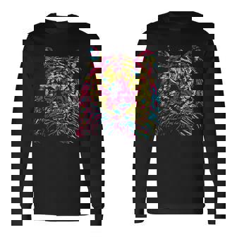 Colorful Tiger Tigers Fashion Graphic 長袖Tシャツ - Kawaiitshirt