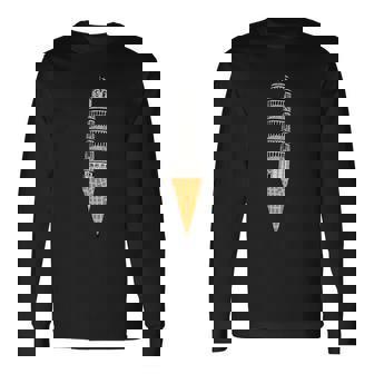 Con Cornetta A Cono Gelato Torre Di Pisa Maglietta a maniche lunghe - Novitaregali