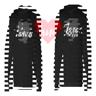 Con El Primer Nombre De I Loveanesa I Heart Named In Mangas Camiseta de manga larga - Regaloses