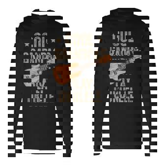 Cool Grandpas Play ウクレレ ウクレレ ミュージックギター 長袖Tシャツ - Kawaiitshirt