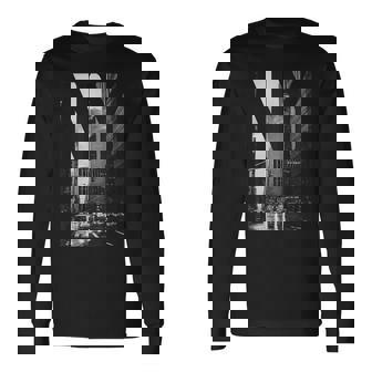 Cool New York City Abstractkyline & New York 長袖Tシャツ - Kawaiitshirt