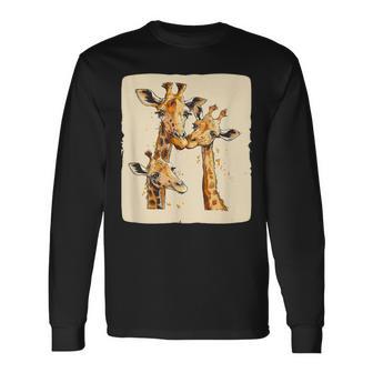 Costume De Familleisages De Girafe Pour Girafes Amusantes T-shirt à manches longues - Cadeauxyz