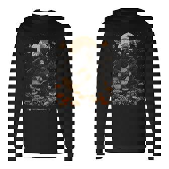 Cottagecore ゴリラ ギターを弾く 長袖Tシャツ - Kawaiitshirt