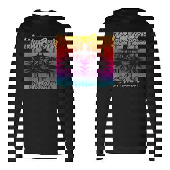 Coucher De Soleil Sur La Plageintage De Maho À Saint-Martin T-shirt à manches longues - Cadeauxyz