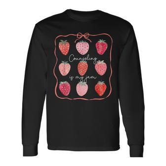 Counseling Is My Jam Psych Back To School Counselor Week Long Sleeve T-Shirt - Thegiftio UK