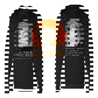 The Cove Beach Cape May New Jersey ビンテージ サンセット レトロ 太陽 長袖Tシャツ - Kawaiitshirt