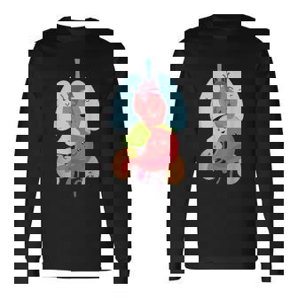 Cute Anatomy Internal Organs Body 長袖Tシャツ - Kawaiitshirt