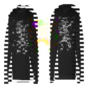 Dabbing スケルトン マルディグラ キッズ ボーイズ 長袖Tシャツ - Kawaiitshirt