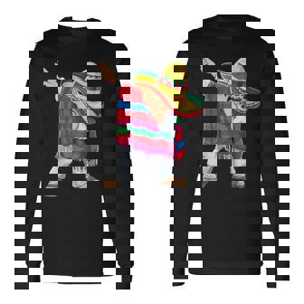 Dabbing メキシカン ポンチョ シンコ・デ・マヨ ボーイズ メンズ ソンブレロ ダブ 長袖Tシャツ - Kawaiitshirt