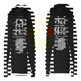 Dad 2025 年生パパ、新米パパ、初めてのパパ 長袖Tシャツ - Kawaiitshirt