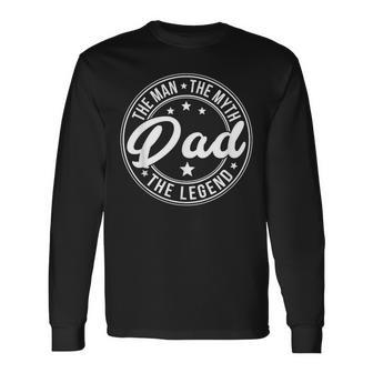 Dad The Man The Myth The Legend Father's Day Mens Long Sleeve T-Shirt - Thegiftio UK