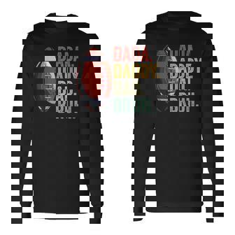 Dada Daddy Dad Bruh Husband Dad Fathers Day Football Long Sleeve T-Shirt - Monsterry