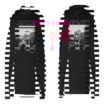 Daddy's Home President Donald Trump Pink Trumpelfie 長袖Tシャツ - Kawaiitshirt