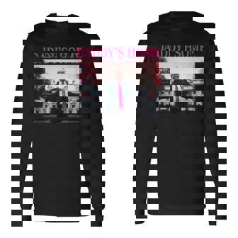 Daddy's Home President Donald Trump 2024 Pink Trump 長袖Tシャツ - Kawaiitshirt