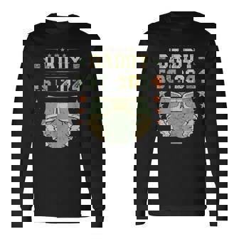 Daddy Est 2024 年生パパ 新米パパ 初めてのパパ 若いパパ 長袖Tシャツ - Kawaiitshirt