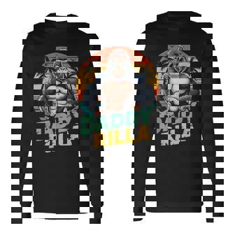 Daddy Rilla Gorilla Dad 父の日ギフト お父さんへのギフト 長袖Tシャツ - Kawaiitshirt