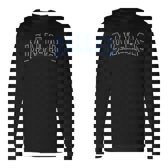 Dallas Texas Tx Vintage Athletic Sports Style 80S 90S Long Sleeve T-Shirt - Monsterry