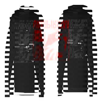 Dark Gothic Black And Red Vampire Emo Y2k Grunge Streetwear Long Sleeve T-Shirt - Thegiftio