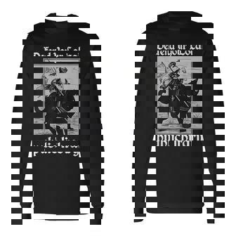 Defend Your Local Public Library Knight Cat Long Sleeve T-Shirt | Mazezy